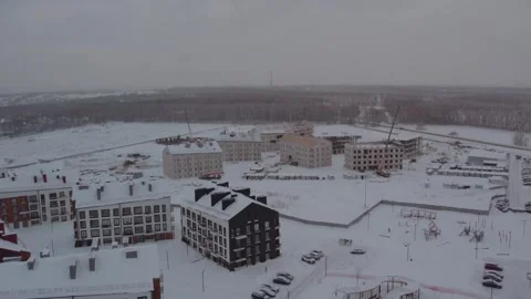 Construction of a residential complex, construction of an apartment building Stock Footage 327209175