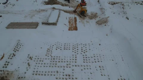 Construction of a residential complex Stock Footage 329248560