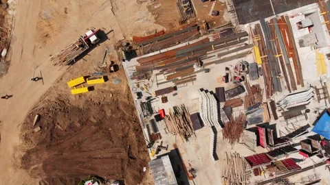 Construction of a residential complex in Novosibirsk Vídeo Stock 327573765