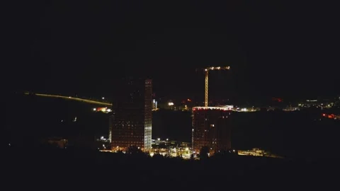 Construction of a residential complex, timelapse of house construction Stock Footage 282702893