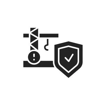 Construction risks insurance color line icon. Isolated vector element. Stock Illustration