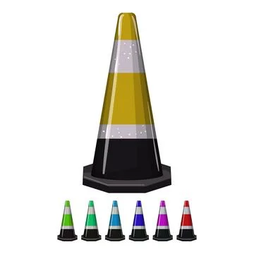 Construction road barrier cartoon vector graphic Stock Illustration