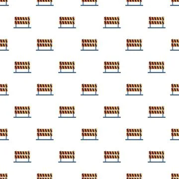 Construction road barrier pattern creating safety background Illustrazione stock