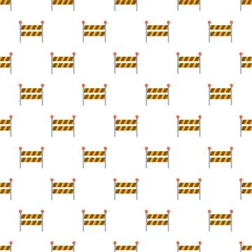 Construction road barrier pattern creating warning background Illustrazione stock