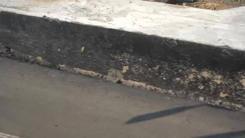 Construction, road construction, bypassing a concrete box, technology Stock Footage 300867915