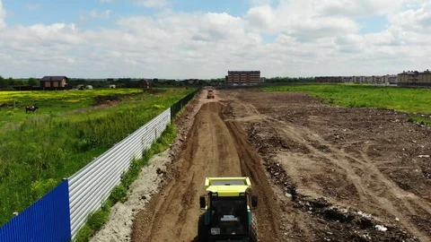 Construction of the road. Stock Footage 111527877
