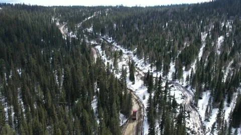 Construction of a road to a gold mine Vídeo Stock 183671290