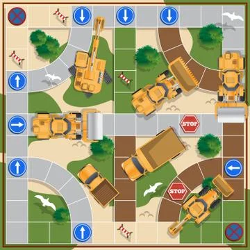 Construction of the road. Stock Illustration