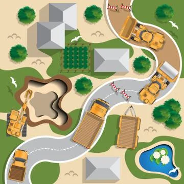 Construction of the road. Stock Illustration