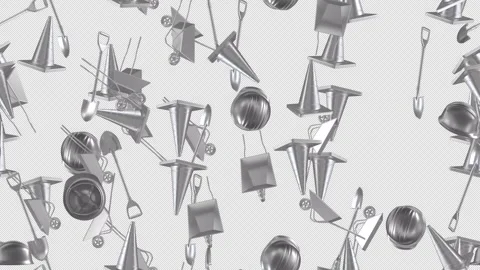 Construction Road loop tile swirling with alpha. This 3d animation with an Stock Footage 266241749