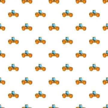 Construction road roller paving equipment seamless pattern Illustrazione stock