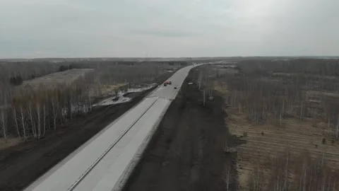 Construction of roads. Aerial drone view 스톡 동영상 322632253