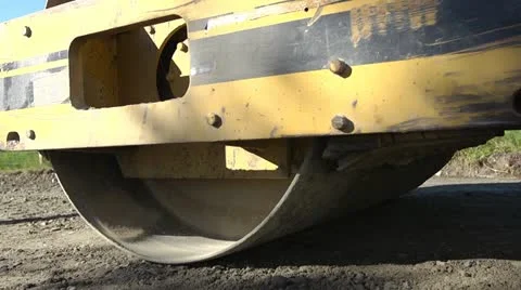 Construction Rollers Approaching Stock Footage 12653029