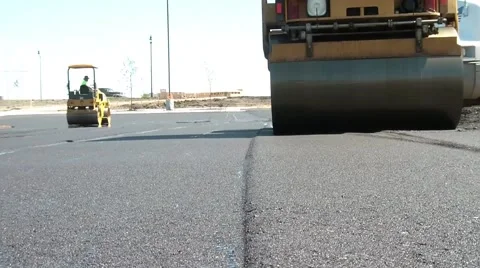 Construction Rollers Approaching 스톡 동영상 65745719