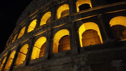 Construction Rome Colosseum Night 库存影片 242452641