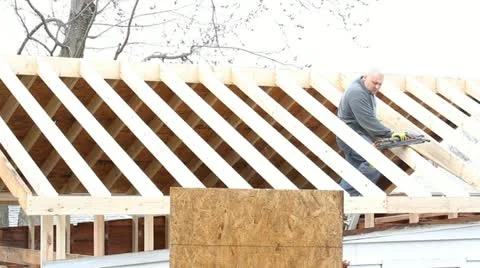 Construction roof Stock Footage 10837861