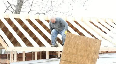 Construction roof Stock Footage 10837883