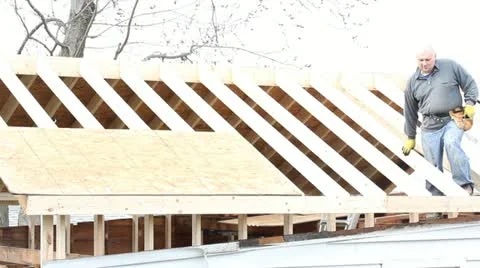 Construction roof Stock Footage 10838269