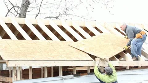 Construction roof Stock Footage 10838297