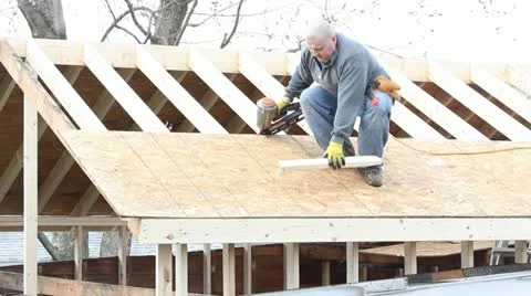 Construction roof Stock Footage 10838336