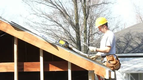 Construction roof Stock Footage 10855012