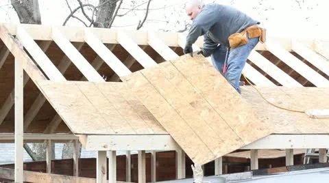 Construction roof Stock Footage 10855014