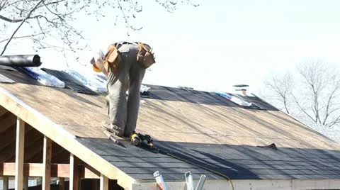 Construction roof Stock Footage 10855023