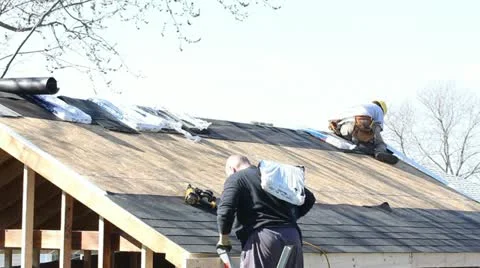 Construction roof Stock Footage 10855030