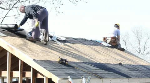 Construction roof Stock Footage 10855040