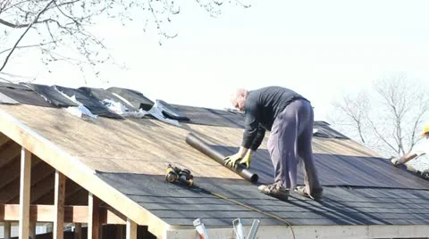 Construction roof Stock Footage 10855060