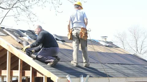 Construction roof Stock Footage 10855067