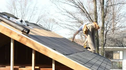 Construction roof Stock Footage 10855080