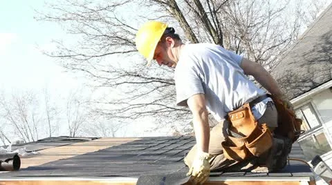 Construction roof Stock Footage 10855134