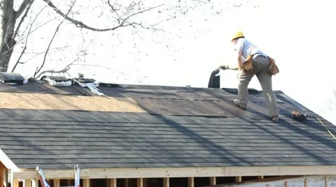 Construction roof Stock Footage 10855165