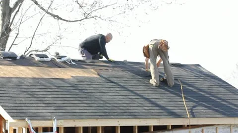 Construction roof Stock Footage 10855182