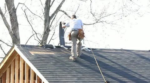 Construction roof Stock Footage 10855199