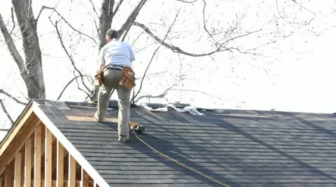 Construction roof Stock Footage 10855218