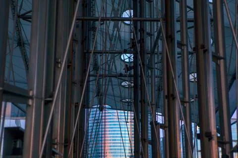 Construction with ropes Foto stock