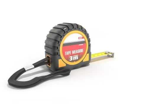 Construction roulette 3d render on a white background Stock Illustration