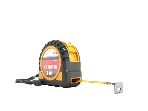 Construction roulette 3d render on a white background no shadow Stock Illustration