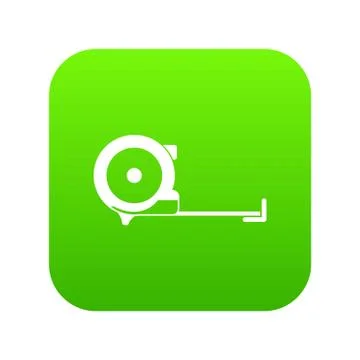 Construction roulette icon digital green Stock Illustration