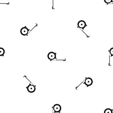 Construction roulette pattern seamless black Stock Illustration