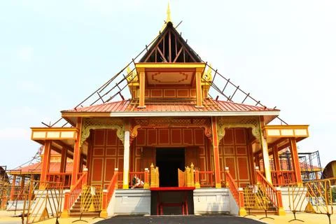 The construction of royal pavilion cremation Stock Photos
