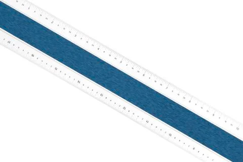 Construction Ruler on White Stock Photos