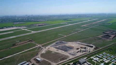 Construction of the runway 1 Stock Footage 106364506