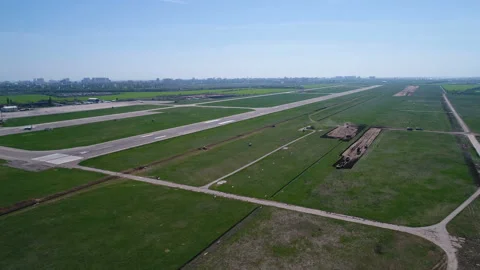 Construction of the runway 2 Stock Footage 106364997