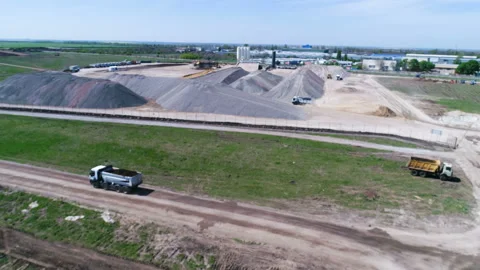 Construction of the runway 9 Stock Footage 106365494
