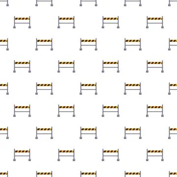 Construction safety barrier seamless pattern repeating background Stock Illustration