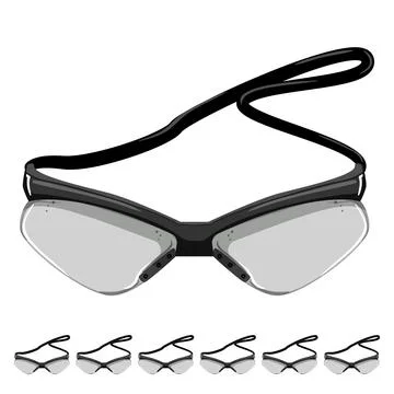 Construction safety glasses cartoon vector graphic Stock Illustration