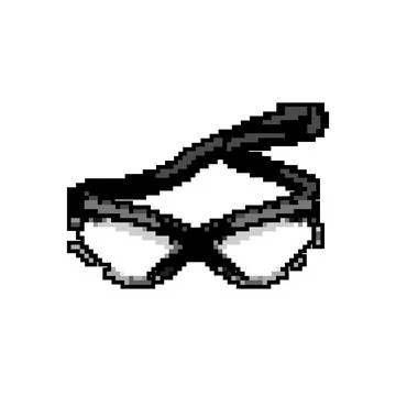 Construction safety glasses game pixel art vector illustration Stock Illustration
